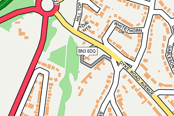BN3 6DQ map - OS OpenMap – Local (Ordnance Survey)