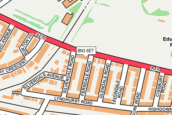 BN3 6ET map - OS OpenMap – Local (Ordnance Survey)
