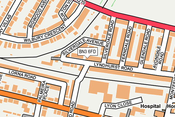 BN3 6FD map - OS OpenMap – Local (Ordnance Survey)