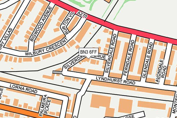 BN3 6FF map - OS OpenMap – Local (Ordnance Survey)