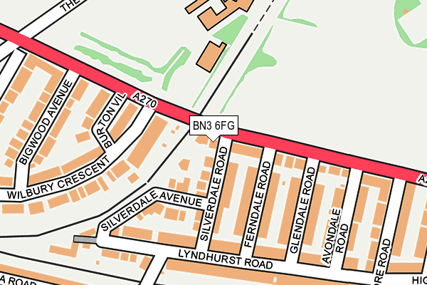 BN3 6FG map - OS OpenMap – Local (Ordnance Survey)