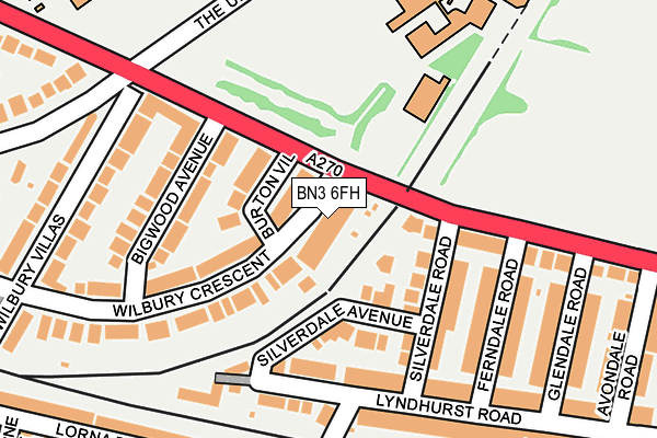 BN3 6FH map - OS OpenMap – Local (Ordnance Survey)