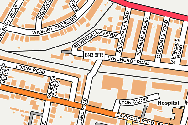 BN3 6FR map - OS OpenMap – Local (Ordnance Survey)