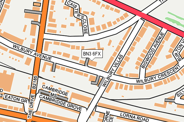 BN3 6FX map - OS OpenMap – Local (Ordnance Survey)