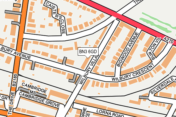 BN3 6GD map - OS OpenMap – Local (Ordnance Survey)