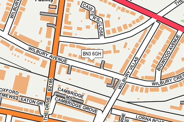 BN3 6GH map - OS OpenMap – Local (Ordnance Survey)