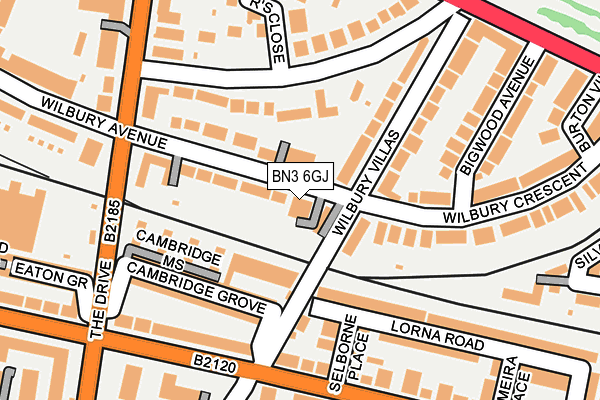 BN3 6GJ map - OS OpenMap – Local (Ordnance Survey)