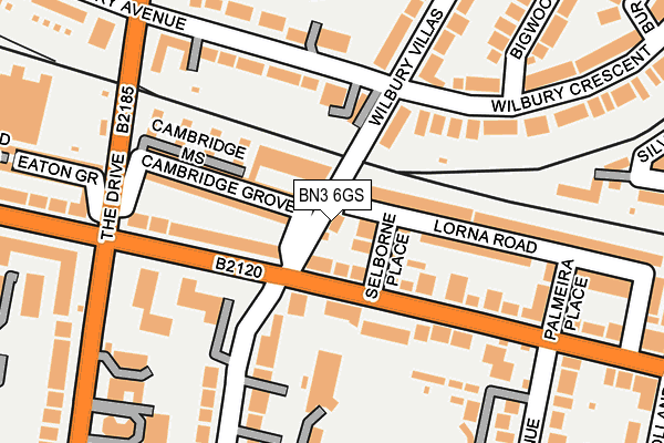 BN3 6GS map - OS OpenMap – Local (Ordnance Survey)