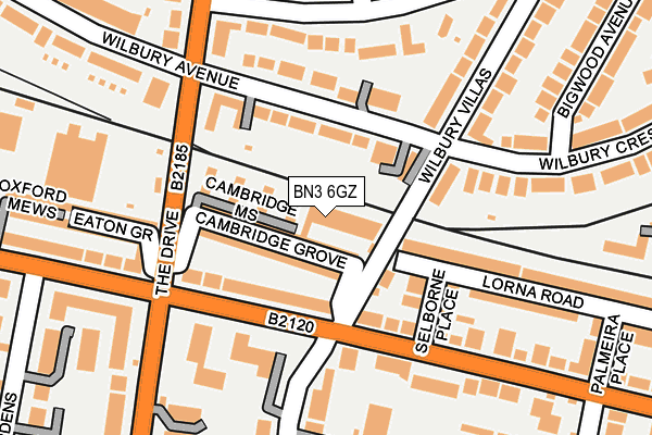 BN3 6GZ map - OS OpenMap – Local (Ordnance Survey)