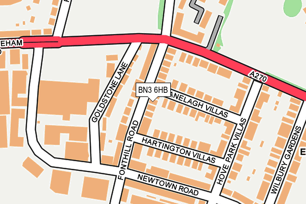 BN3 6HB map - OS OpenMap – Local (Ordnance Survey)
