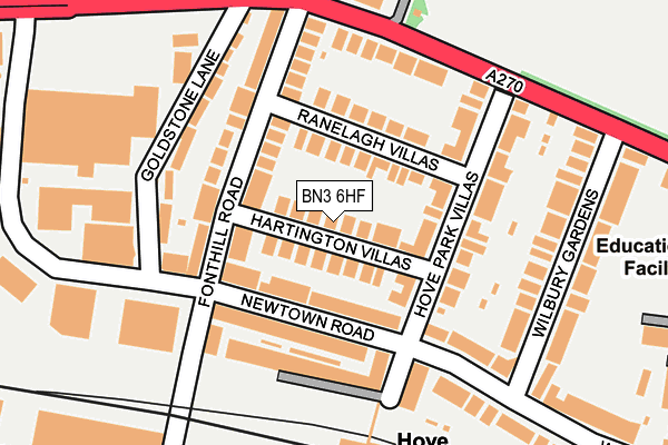 Map of HARTINGTON VILLAS LIMITED at local scale