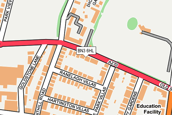 BN3 6HL map - OS OpenMap – Local (Ordnance Survey)