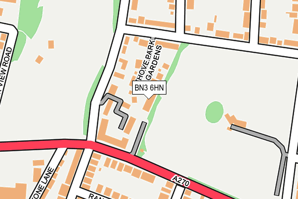 BN3 6HN map - OS OpenMap – Local (Ordnance Survey)
