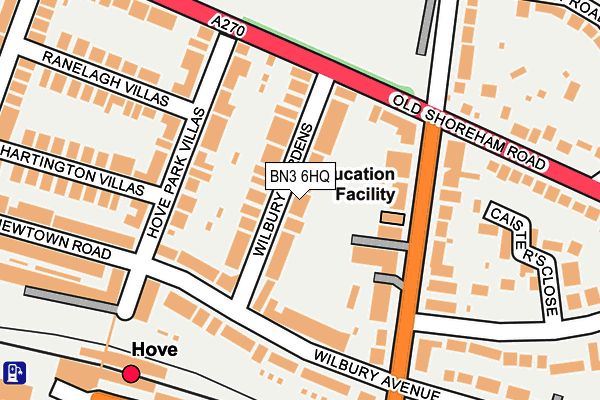 BN3 6HQ map - OS OpenMap – Local (Ordnance Survey)