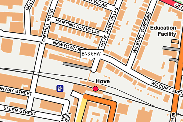 BN3 6HW map - OS OpenMap – Local (Ordnance Survey)