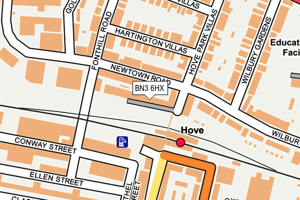 BN3 6HX map - OS OpenMap – Local (Ordnance Survey)