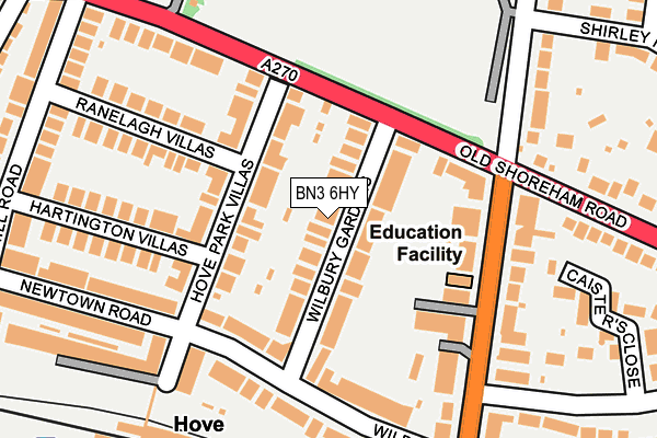 Map of 26 WILBURY GARDENS HOVE LIMITED at local scale