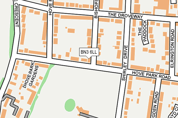 BN3 6LL map - OS OpenMap – Local (Ordnance Survey)