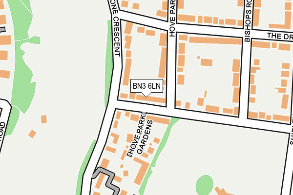 BN3 6LN map - OS OpenMap – Local (Ordnance Survey)
