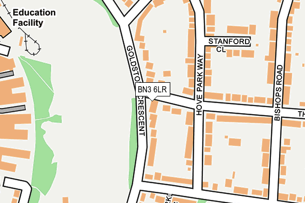 BN3 6LR map - OS OpenMap – Local (Ordnance Survey)