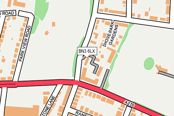 BN3 6LX map - OS OpenMap – Local (Ordnance Survey)