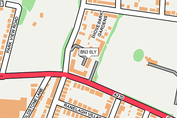 BN3 6LY map - OS OpenMap – Local (Ordnance Survey)