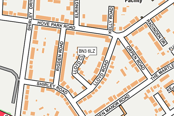 BN3 6LZ map - OS OpenMap – Local (Ordnance Survey)
