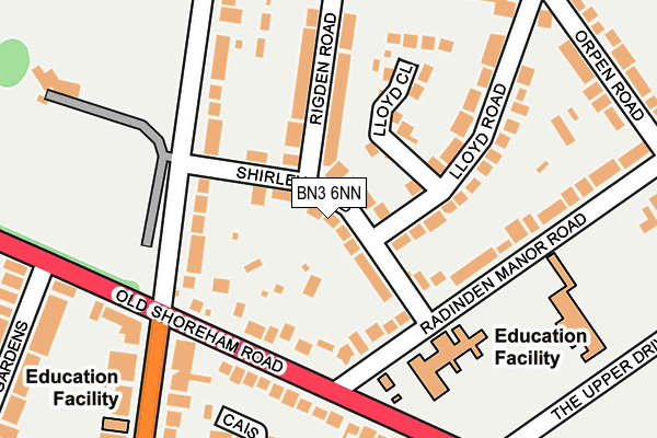BN3 6NN map - OS OpenMap – Local (Ordnance Survey)