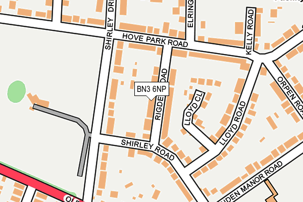 BN3 6NP map - OS OpenMap – Local (Ordnance Survey)