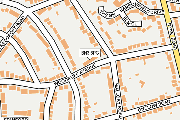 BN3 6PG map - OS OpenMap – Local (Ordnance Survey)