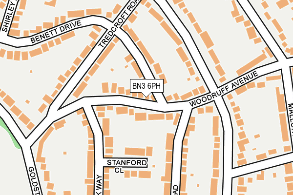 BN3 6PH map - OS OpenMap – Local (Ordnance Survey)