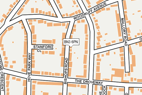 BN3 6PN map - OS OpenMap – Local (Ordnance Survey)