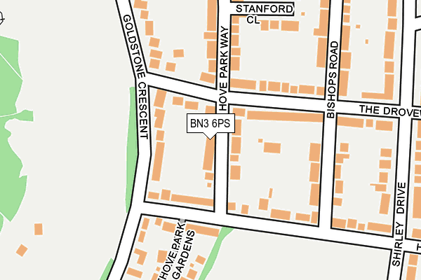 BN3 6PS map - OS OpenMap – Local (Ordnance Survey)