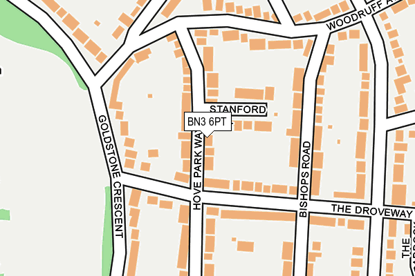 BN3 6PT map - OS OpenMap – Local (Ordnance Survey)
