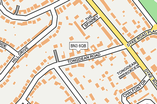 BN3 6QB map - OS OpenMap – Local (Ordnance Survey)
