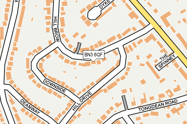 BN3 6QF map - OS OpenMap – Local (Ordnance Survey)