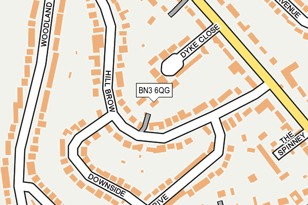 BN3 6QG map - OS OpenMap – Local (Ordnance Survey)