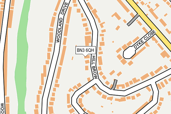 BN3 6QH map - OS OpenMap – Local (Ordnance Survey)