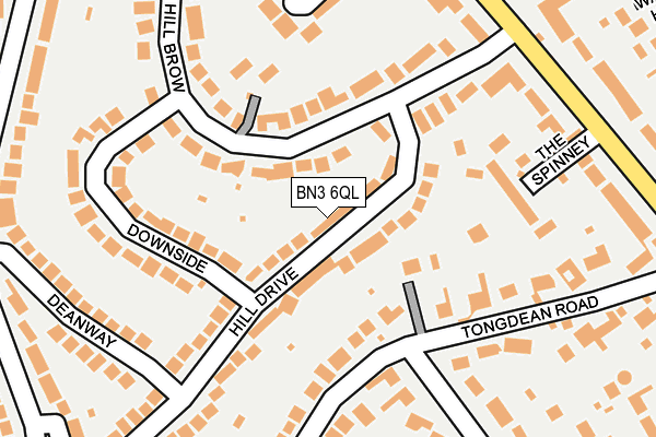 BN3 6QL map - OS OpenMap – Local (Ordnance Survey)