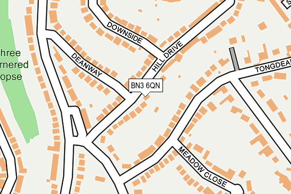 BN3 6QN map - OS OpenMap – Local (Ordnance Survey)