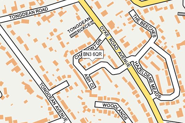 BN3 6QR map - OS OpenMap – Local (Ordnance Survey)