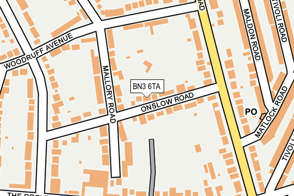 BN3 6TA map - OS OpenMap – Local (Ordnance Survey)