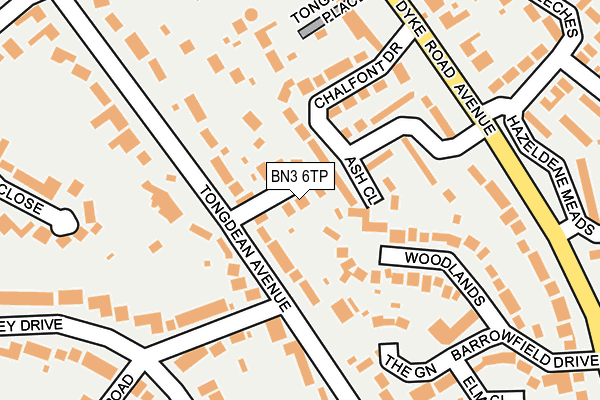 BN3 6TP map - OS OpenMap – Local (Ordnance Survey)