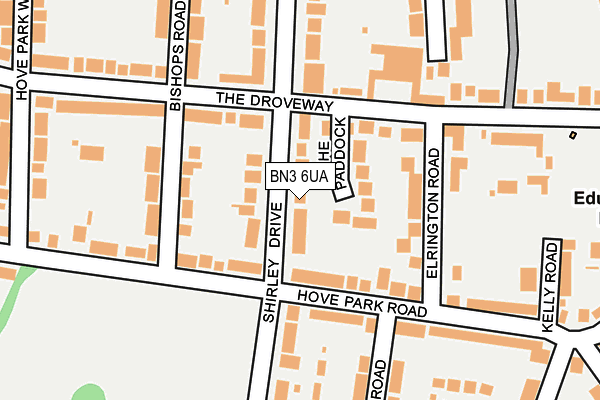 BN3 6UA map - OS OpenMap – Local (Ordnance Survey)