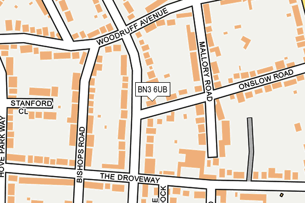 BN3 6UB map - OS OpenMap – Local (Ordnance Survey)