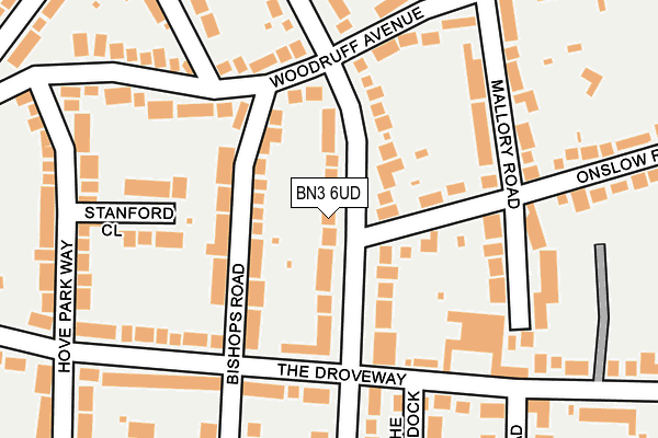 BN3 6UD map - OS OpenMap – Local (Ordnance Survey)
