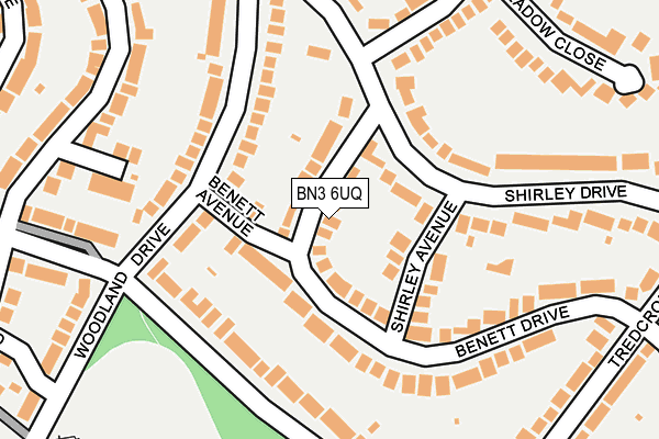 BN3 6UQ map - OS OpenMap – Local (Ordnance Survey)