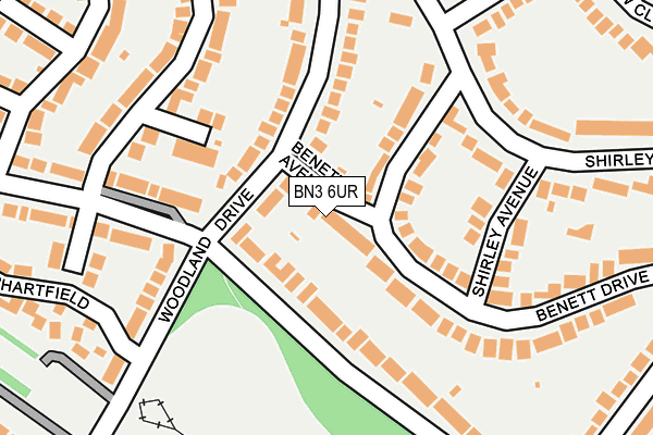 BN3 6UR map - OS OpenMap – Local (Ordnance Survey)