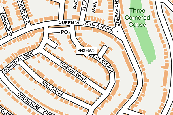 BN3 6WG map - OS OpenMap – Local (Ordnance Survey)