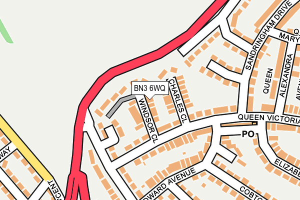 BN3 6WQ map - OS OpenMap – Local (Ordnance Survey)